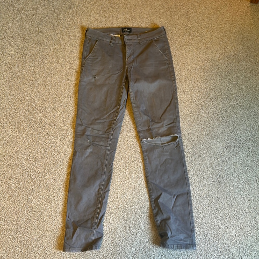 Blue gray skinny pants